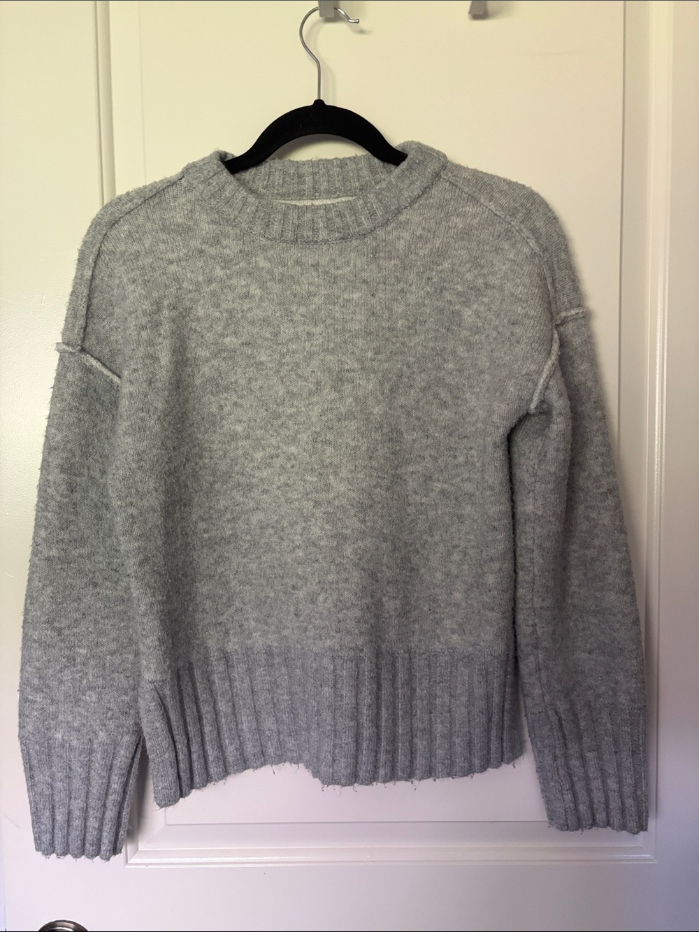 Cozy Women's Crewneck Sweater in Light Gray